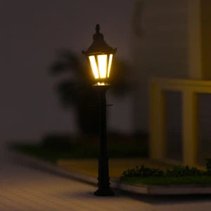 LNH03 5pcs Model Railway Z Scale 1:220 Lamppost Street Lights 3cm 12V - Picture 1 of 4