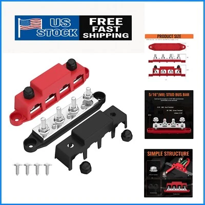 250A Marine Power Distribution Block with Protective Cover - 12V Wiring Solution - Image 1 of 4