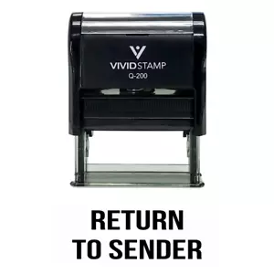 Return To Sender Classic Self Inking Rubber Stamp (Black Ink) Medium - Picture 1 of 1