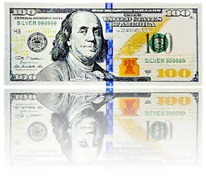 Limited Edition Silver-Plated $100 Banknote - Stunning Collectible! - Picture 1 of 15