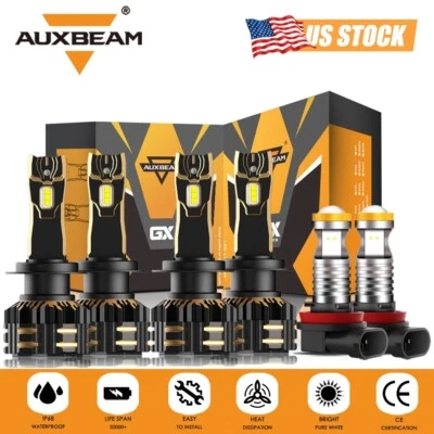 Farol de LED + kit de neblina para BMW 323i 2006-2011 328i 2007-2016 AUXBEAM Canbus 6000K - Imagem 1 de 4