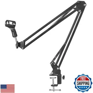Boom Arm Microphone Mic Stand for Blue Yeti HyperX QuadCast SoloCast Snowball - Picture 1 of 5