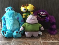 Disney Store Authentic Original Monsters Inc Lot Doll Sulley Purple Terri&Terry 