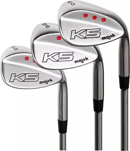 Majek Golf Men's Complete Wedge Set: 52° Gap Wedge (GW), 56° Sand Wedge (SW) 60° - Picture 1 of 6