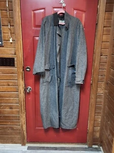 Cappotto Ranch Spolverino Denim Nero Vintage Saddlesmith Outfitters by Action, L Vedi Descrizione - Foto 1 di 9