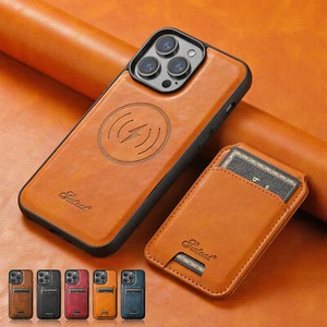 Für iPhone 17 Pro Max 16 15 14 13 2 Magnet Hülle Abnehmbar Karten Wallet Leder - Bild 1 von 22