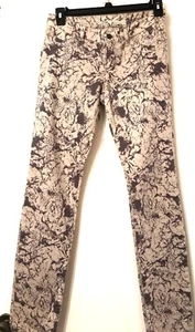 "Juicy Couture" Leopard Stretch Skinny Jeans Beige Print Size Small Tall New - Picture 1 of 10