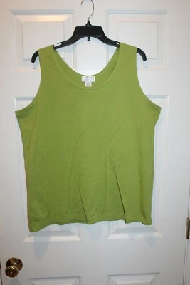 Camiseta sin mangas verde Jennifer Moore para mujer talla 1X Foto 1 de 4