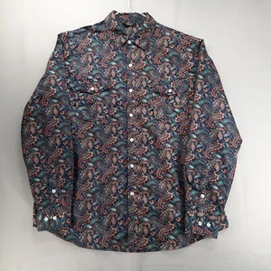 Coofandy Shirt Mens XL Black Paisley Long Sleeve Flip Cuff Polyester Button Up - Picture 1 of 11