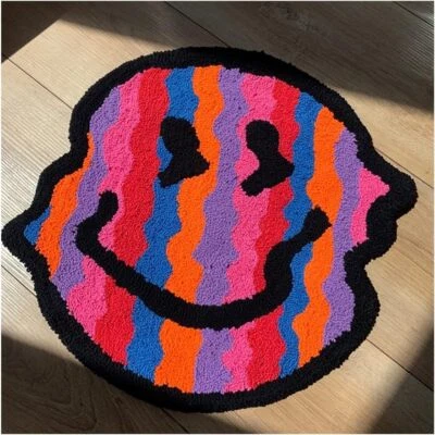 Alfombra de felpa Smile blanca suave alfombra mullida alfombra de baño para dormitorio Foto 1 de 4