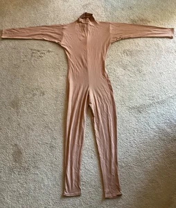 Damen Ganzkörper Body hellbraun Monosuit hochgeschlossen S - Bild 1 von 3