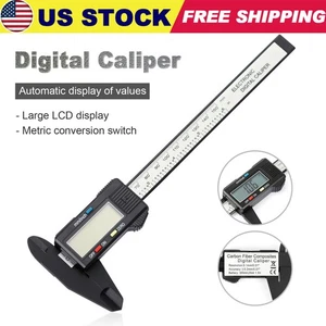 Digital Messschieber Mikrometer Elektronisches Lineal Messgerät 6 Zoll Messschieber - Bild 1 von 12