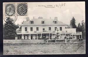 CANADA Quebec 1908 Pair of ½c QV Numerals on Kent House Postcard to France - Picture 1 of 2