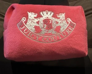 Juicy Couture Heritage Kosmetiktasche rosa Samt Velours mit Kulturflasche mit Deckel - Bild 1 von 1