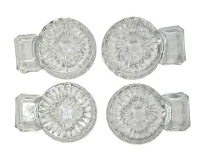 4 Vtg Shannon Crystal  Godinger Freedom Pattern Crystal Coaster w/Spoon Rest - Picture 1 of 4