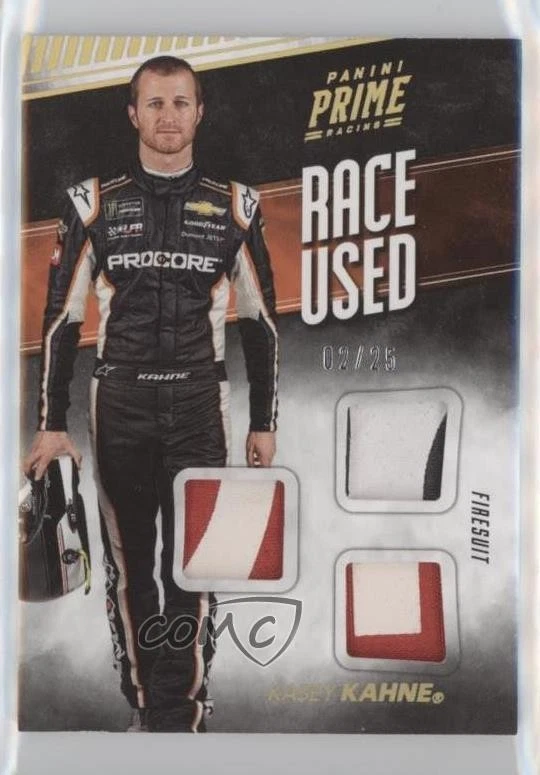2018 Panini Prime Racing Race Used Trios Tires Holo Gold /25 Kasey Kahne #RUT-KK - Image 1 of 2