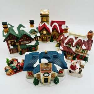 Juego de mini casa Village Square Christmas Village Mervyn’s 1998 6 piezas/sin luces - Imagen 1 de 13
