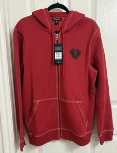 True Religion Puff Buddha Full Zip Hoodie Jacket Men’s Size L - Picture 1 of 4