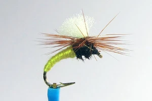 10 x Mouche Sèche KLINKHAMER JAUNE H12/14/16 dry fly truite trout mosca - Photo 1/1