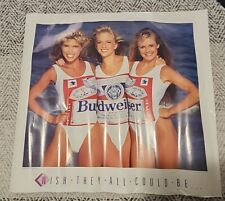 Vintage Budweiser Beer Poster Bikini Girls 1987 Wish They All Could Be..