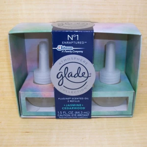 2 Refills Glade No 1 Enraptured Atmosphere PlugIns Scented Oil Jasmine Cedarwood - Picture 1 of 17
