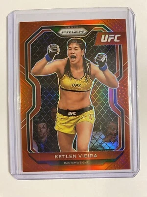 2021 Panini Prizm UFC KETLEN VIEIRA Red Refractor /275 Card No. 85 - Image 1 of 2