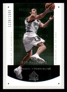 2002-03 SP Authentic #180 Igor Rakocevic RC /1500 - Picture 1 of 2