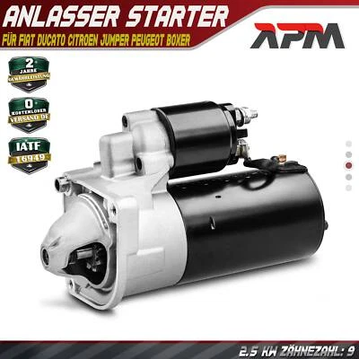 Anlasser Starter 2.5 KW 9 Zähnez. für Fiat Ducato Peugeot Boxer Citroen Jumper - Bild 1 von 4
