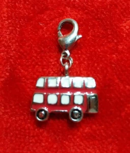 Ketten oder Bettelarmband Anhänger Doppeldeckerbus Bus Anhänger - Bild 1 von 12