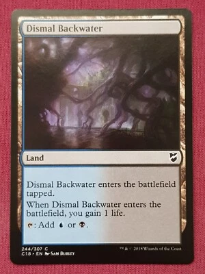 Magic The Gathering COMMANDER 2018 C18 DISMAL BACKWATER land card MTG - Image 1 of 2