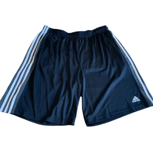 Adidas Men’s 3-Stripe Shorts with Climalite Stretchy Dark Blue Drawstring XL - Picture 1 of 10