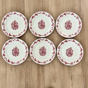 *RARE* 6 PCS ROYAL LIMOGES CONFRERIE DES CHEVALIERS DU TASTEVIN DINNER PLATES - Picture 1 of 6