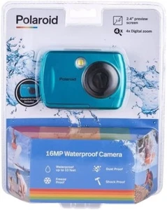 NEW Polaroid IS049 HD Waterproof 16MP Digital Camera 2.4” LCD Display Color Teal - Picture 1 of 4