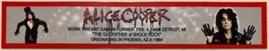 ALICE COOPER FULL COLOR NAME PLATE - Picture 1 of 1