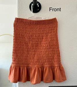 bcbgeneration skirt Orange With Ruching And Ruffle Design Size XXS - Picture 1 of 4