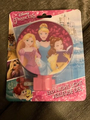 New Disney Princess Rapunzel Cinderella Belle LED Bedroom Night Light Lite Shade - Image 1 of 2