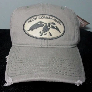 NWT "DUCK COMMANDER" Men's OLIVE-Colored CAP ~ "DISTRESSED", Adjustable - Picture 1 of 5