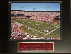 CANDLESTICK PARK SAN FRANCISCO 49ERS FRAMED 8X10 PHOTO-MAN CAVE ART-12X15 PLAQUE - Picture 1 of 5