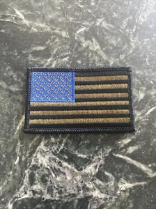 Subdued Blue American Flag Sew On Patch 3.5” Logo USA US Stars Stripes Jacket - Picture 1 of 4
