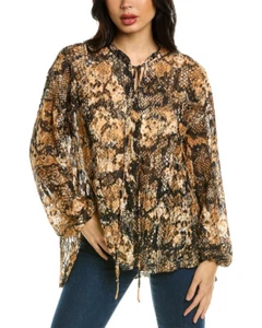 NWT FREE PEOPLE Out For The Night Snakeskin Print Top Medium M - Picture 1 of 5