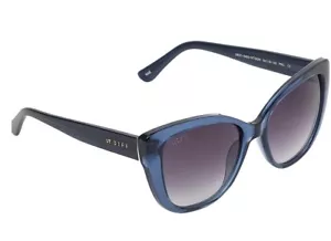 Occhiali da sole design Diff Eyewear Rae Cat-Eye Navy nuovi con scatola - Foto 1 di 1
