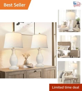 Chic 22.6" Boho Table Lamps Set of 2 with Touch Switch - Includes LED Bulbs - Picture 1 of 9