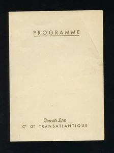 1949 SS De Grasse Concert Program - CGT French Line - Picture 1 of 2