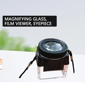 Pro Loupe 10X Magnifying Viewer for Film or View Camera Silver/Gray w/Strap USjb - Picture 1 of 15