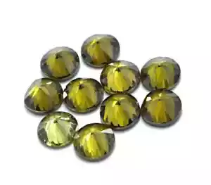 Lotto pietre preziose certificate zirconi verdi naturali 6 mm taglio tondo 35 pezzi cambogiani - Foto 1 di 6