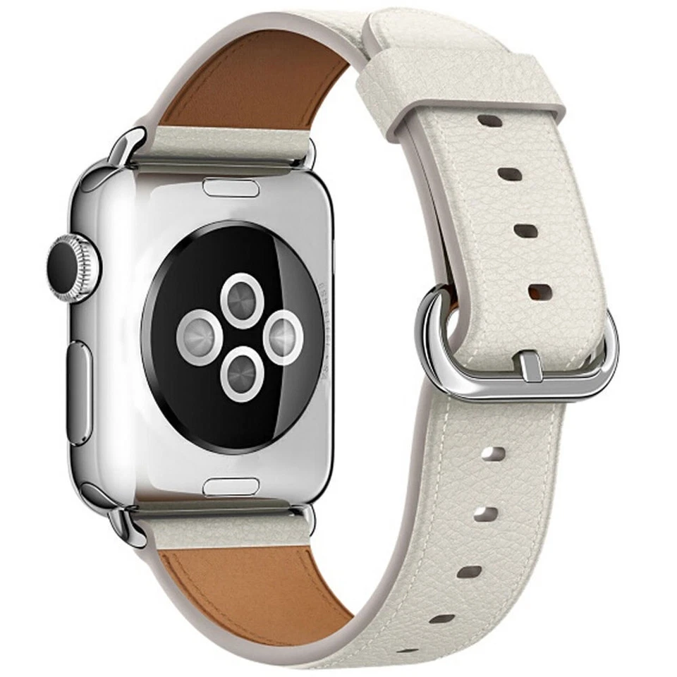 Correa de reloj de cuero para Apple iWatch Series 8 7 6 5 4 SE2 38/40/41mm, 42/44/45mm Foto 1 de 4