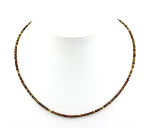 Wunderschöne Turmalin Kette Edelstein facettierte funkelend Collier ca. 47 cm - Picture 1 of 3