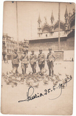 Ww .....cartolina Fotografica  ... Venezia - Militari • 9.99€