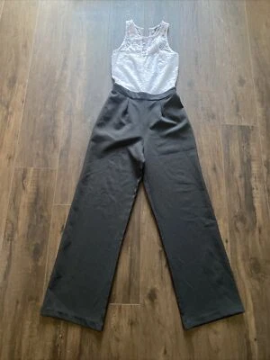 XOXO Jumpsuit Black & White Lace Size XS - Image 1 of 3