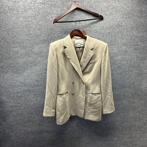 Evan Picone Blazer Women Size 10 Beige Secretary Academia Minimalist USA Vintage - Picture 1 of 13